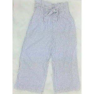 Leith Medium High Waist Wide Leg Belted Crop Pants